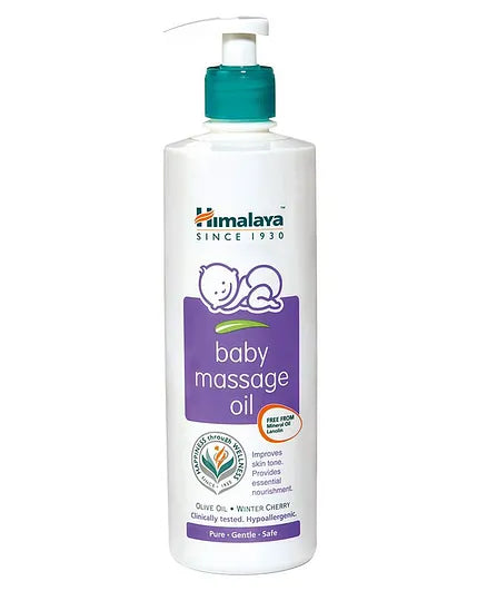 Himalaya Herbal Baby Massage Oil Dispenser Bottle - 500 ml &Baby Lotion - 400 ml