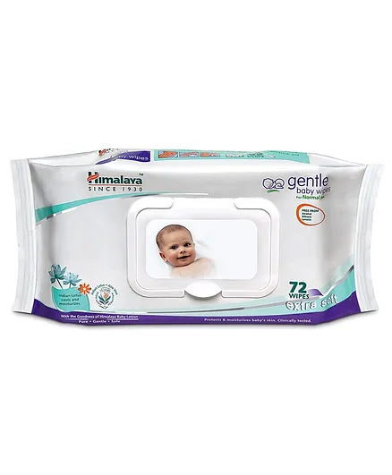 Himalaya Herbal Baby Powder - 400 gm & Gentle Baby Wipes - 72 Pieces