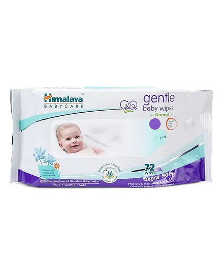 Himalaya Herbal Baby Powder - 400 gm & Gentle Baby Wipes - 72 Pieces
