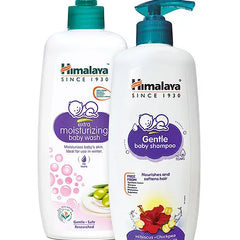 Himalaya Extra Moisturizing Baby Wash - 400ml & Gentle Baby Shampoo - 400 ml
