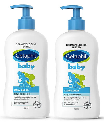 Cetaphil Baby Daily Lotion With Shea Butter - 400 ml(Pack of 2)