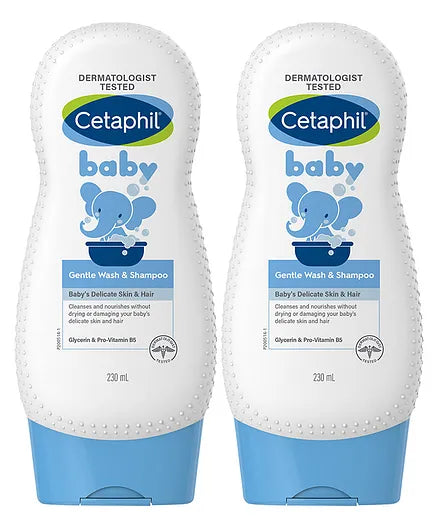 Cetaphil Baby Gentle Wash & Shampoo - 230 ml (Pack of 2)