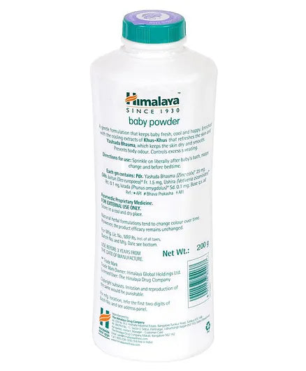 Himalaya Herbal Baby Powder - 200 gm ( Pack of 2 )