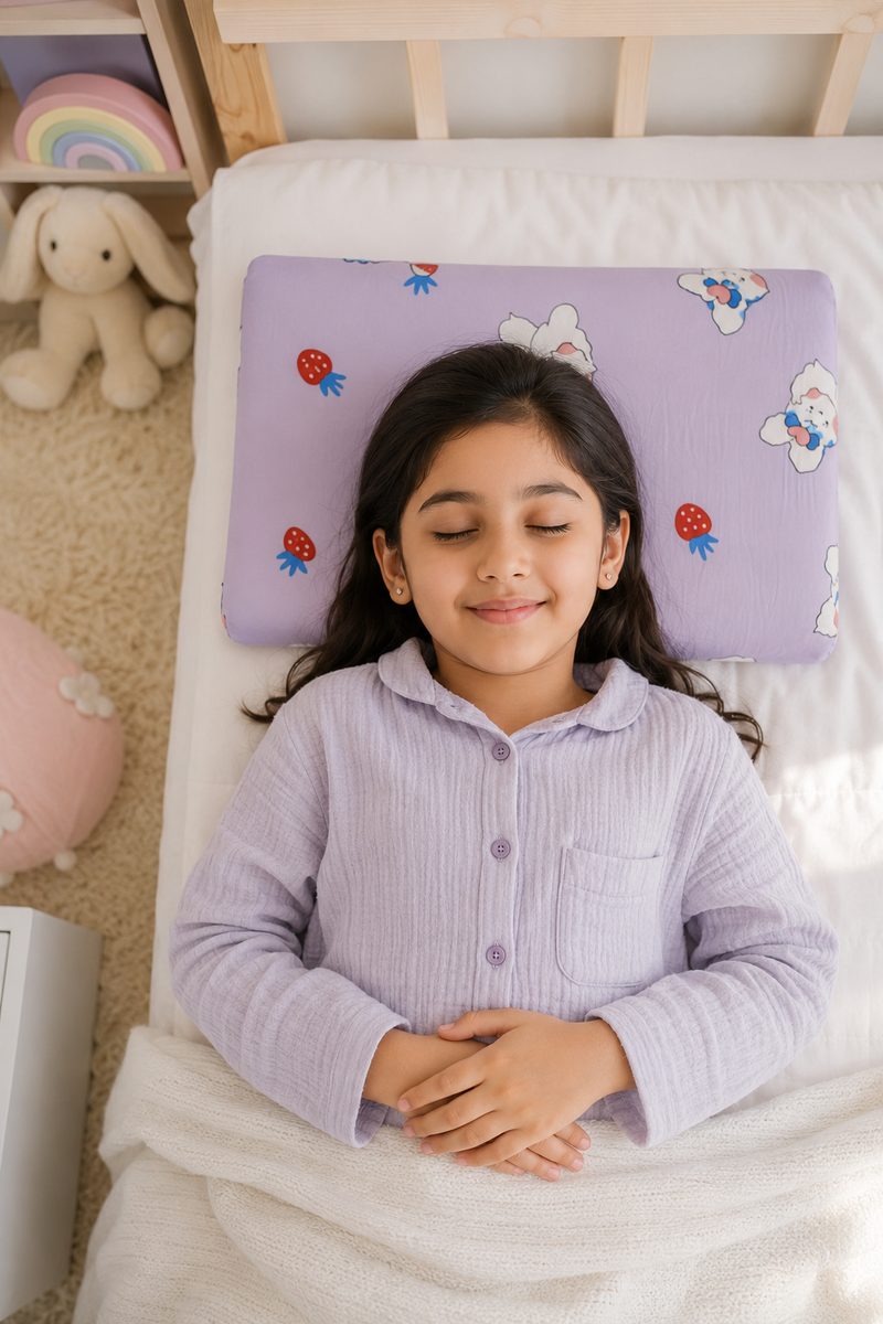 Kradyl Kroft Cervical Memory Foam Pillow for Kids 2 to 8 Yrs - Cuce Baby