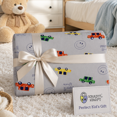 Kradyl Kroft Cervical Memory Foam Pillow for Kids 2 to 8 Yrs - Cars