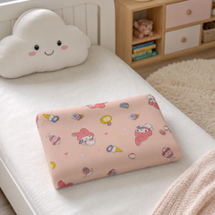 Kradyl Kroft Cervical Memory Foam Pillow for Kids 2 to 8 Yrs - Ice Cream