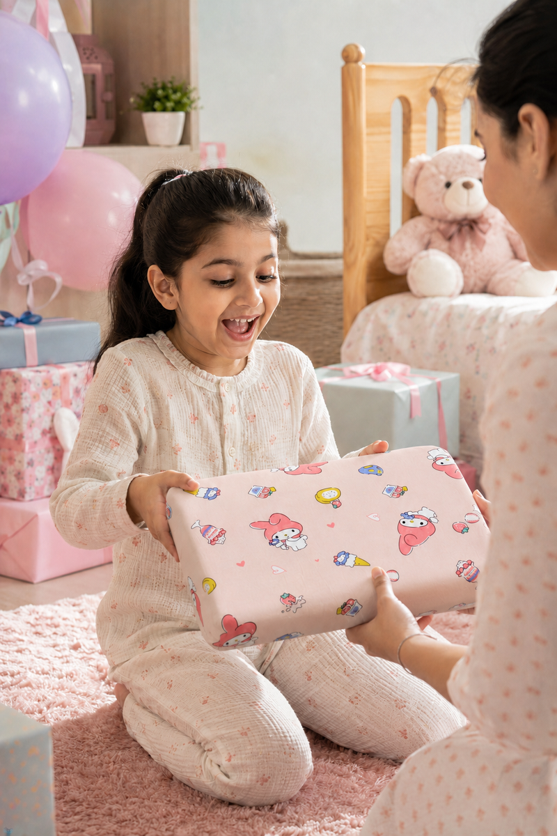 Kradyl Kroft Cervical Memory Foam Pillow for Kids 2 to 8 Yrs - Ice Cream