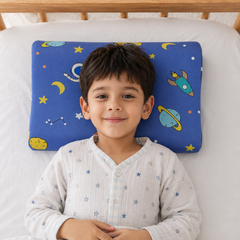 Kradyl Kroft Cervical Memory Foam Pillow for Kids 2 to 8 Yrs - Astronaut