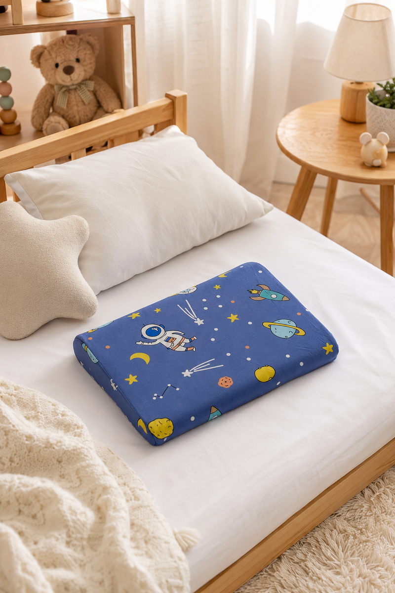 Kradyl Kroft Cervical Memory Foam Pillow for Kids 2 to 8 Yrs - Astronaut