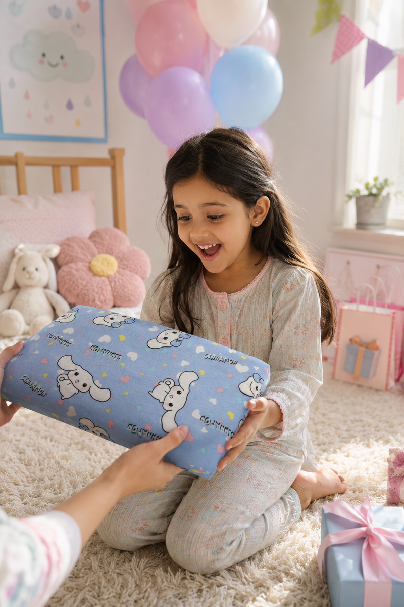 Kradyl Kroft Cervical Memory Foam Pillow for Kids 2 to 8 Yrs - Cinnamon