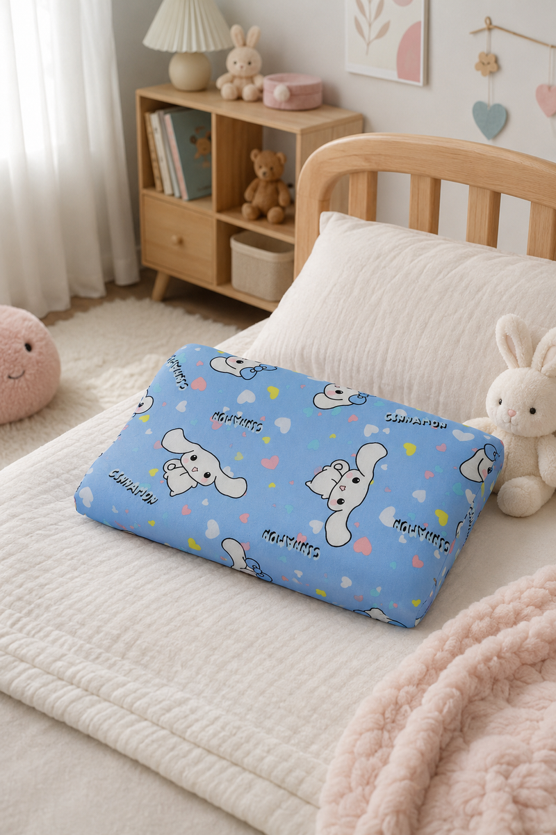 Kradyl Kroft Cervical Memory Foam Pillow for Kids 2 to 8 Yrs - Cinnamon
