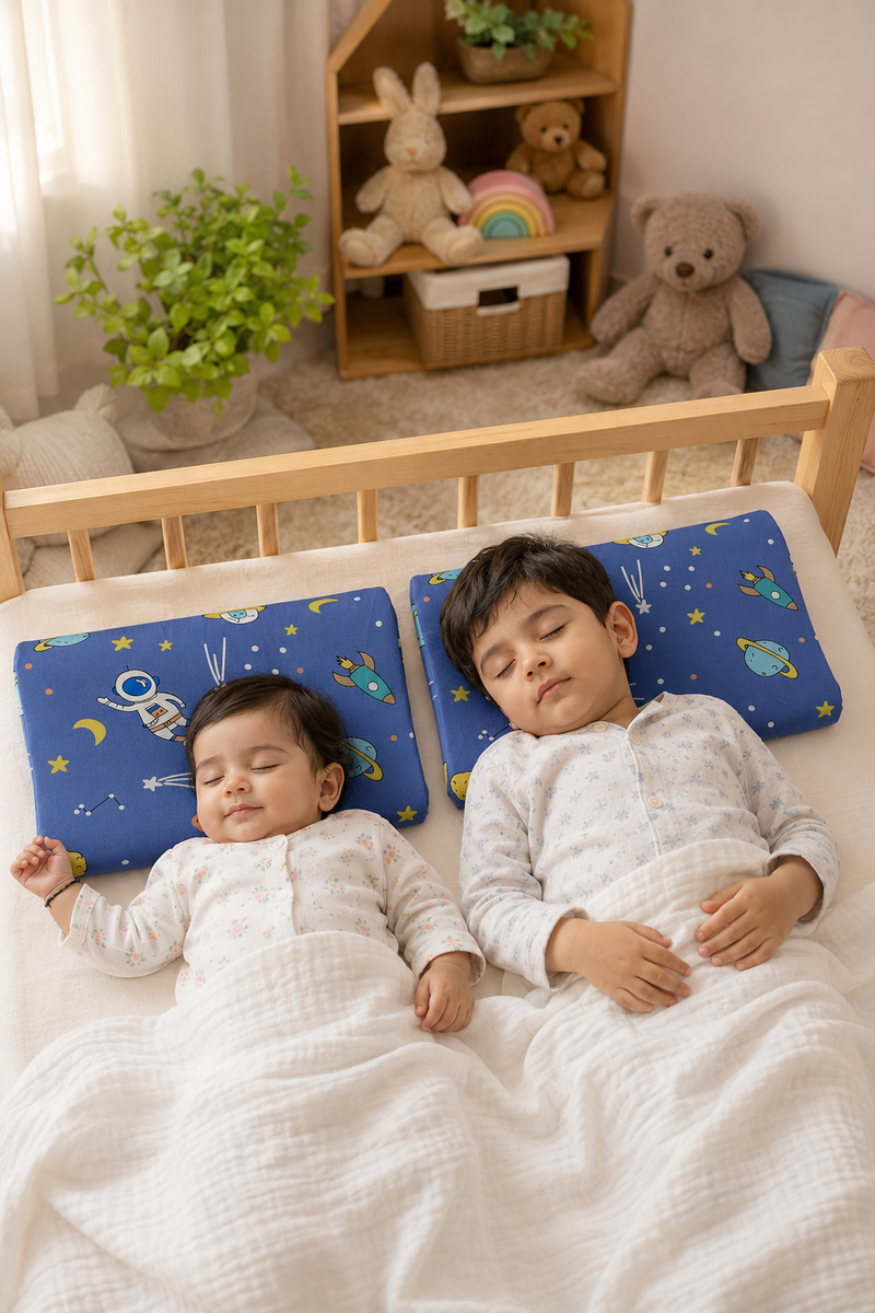 Kradyl Kroft Cervical Memory Foam Pillow for Kids 2 to 8 Yrs - Astronaut