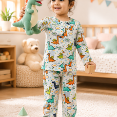 Chat Dino - 100% Cotton Lightweight Cambric Soft Unisex Set for New Born to 6 Years