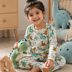 Chat Dino - 100% Cotton Lightweight Cambric Soft Unisex Set for New Born to 6 Years