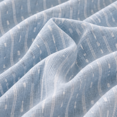 Sky Blue |Half Sleeves| Checkered Muslin| Soft Unisex Muslin Set for New Born to 6 Years