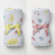 Muslin Clouds N Baloon Swaddle Set of 2