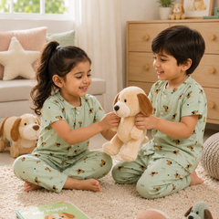 SoSnoopy - Cloud PolyCotton | Unisex | Half Sleeve Top Pant Sets for New Born to 6 Years