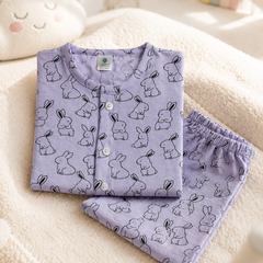 Purple Rabbit - Cloud PolyCotton | Unisex | Half Sleeve Top Pant Sets for New Born to 6 Years