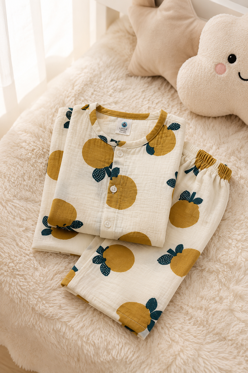Sapota - Cloud PolyCotton | Unisex | Half Sleeve Top Pant Sets for New Born to 6 Years