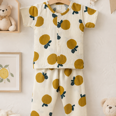 Sapota - Cloud PolyCotton | Unisex | Half Sleeve Top Pant Sets for New Born to 6 Years