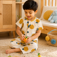 Sapota - Cloud PolyCotton | Unisex | Half Sleeve Top Pant Sets for New Born to 6 Years