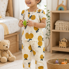 Sapota - Cloud PolyCotton | Unisex | Half Sleeve Top Pant Sets for New Born to 6 Years