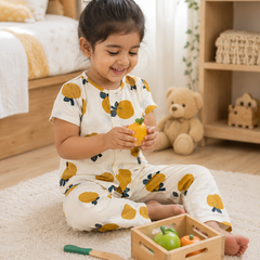 Sapota - Cloud PolyCotton | Unisex | Half Sleeve Top Pant Sets for New Born to 6 Years