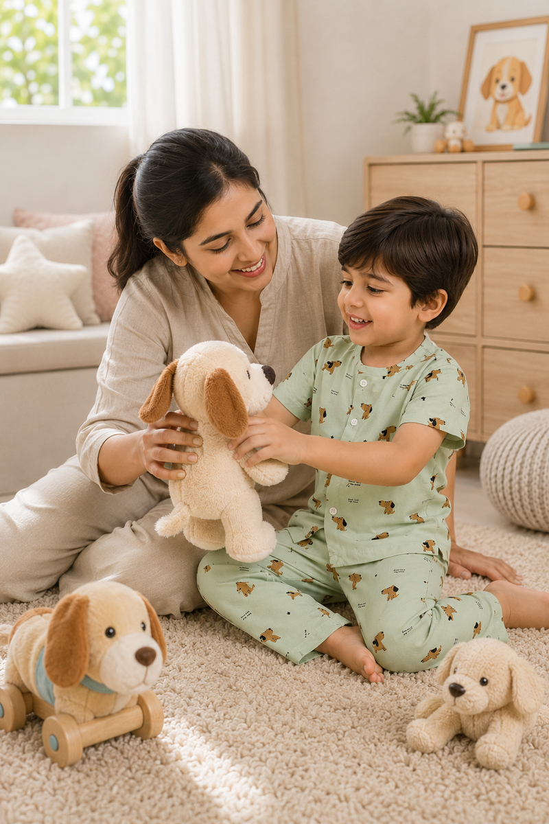 SoSnoopy - Cloud PolyCotton | Unisex | Half Sleeve Top Pant Sets for New Born to 6 Years