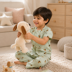 SoSnoopy - Cloud PolyCotton | Unisex | Half Sleeve Top Pant Sets for New Born to 6 Years