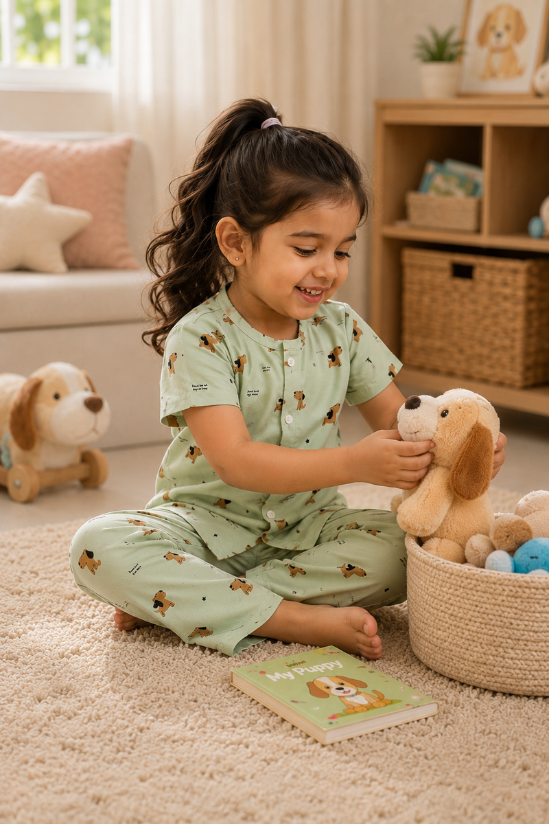 SoSnoopy - Cloud PolyCotton | Unisex | Half Sleeve Top Pant Sets for New Born to 6 Years