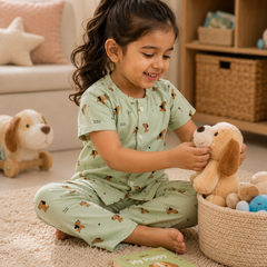 SoSnoopy - Cloud PolyCotton | Unisex | Half Sleeve Top Pant Sets for New Born to 6 Years