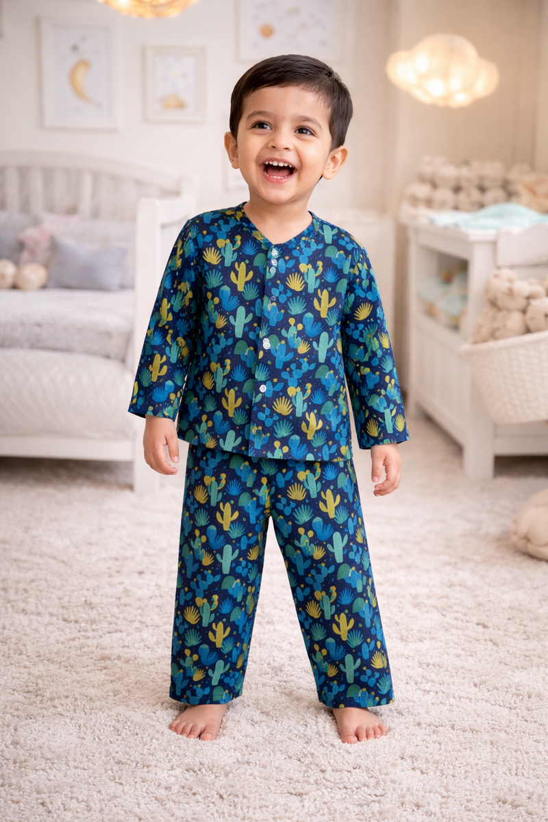 Conscious Cactii - 100% Cotton Lightweight Cambric Soft Unisex Muslin Set for New Born to 6 Years