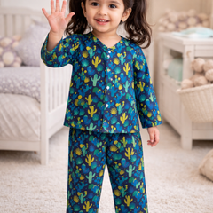 Conscious Cactii - 100% Cotton Lightweight Cambric Soft Unisex Muslin Set for New Born to 6 Years