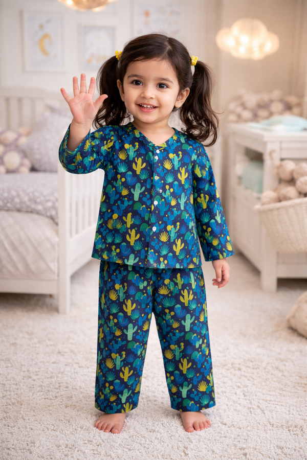 Conscious Cactii - 100% Cotton Lightweight Cambric Soft Unisex Muslin Set for New Born to 6 Years