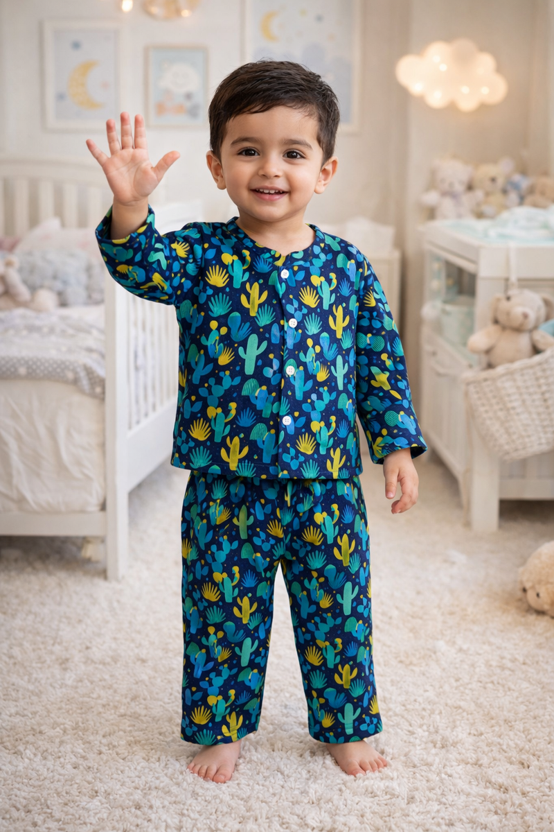 Conscious Cactii - 100% Cotton Lightweight Cambric Soft Unisex Muslin Set for New Born to 6 Years