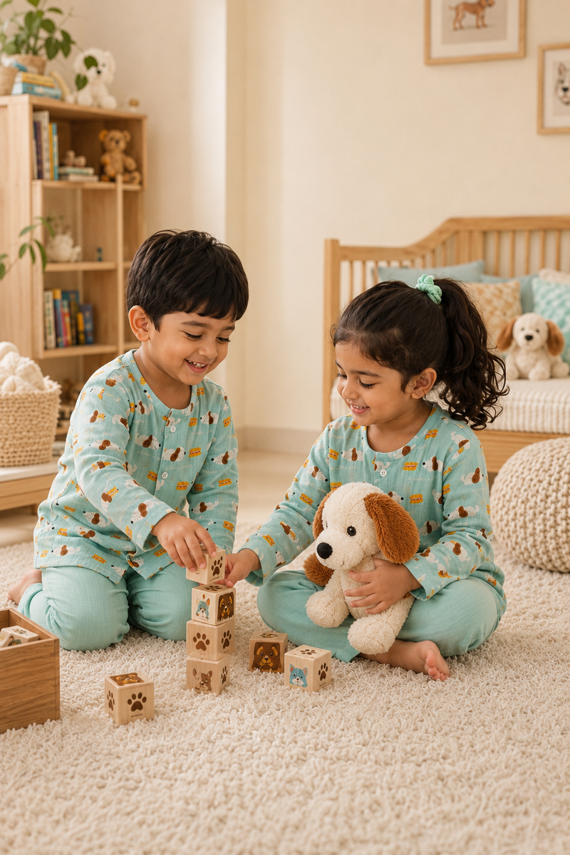 Hungry Me| Premium Crinkled Double Layered Soft Unisex Muslin Set for New Born to 6 Years