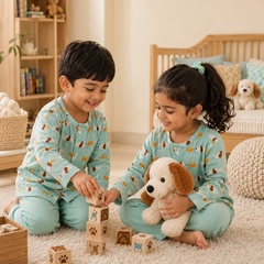 Hungry Me| Premium Crinkled Double Layered Soft Unisex Muslin Set for New Born to 6 Years