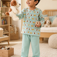 Hungry Me| Premium Crinkled Double Layered Soft Unisex Muslin Set for New Born to 6 Years