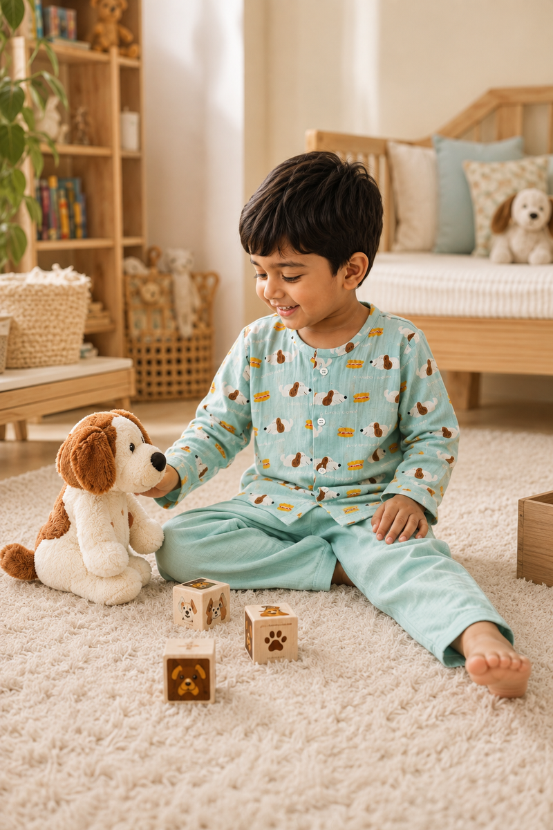 Hungry Me| Premium Crinkled Double Layered Soft Unisex Muslin Set for New Born to 6 Years