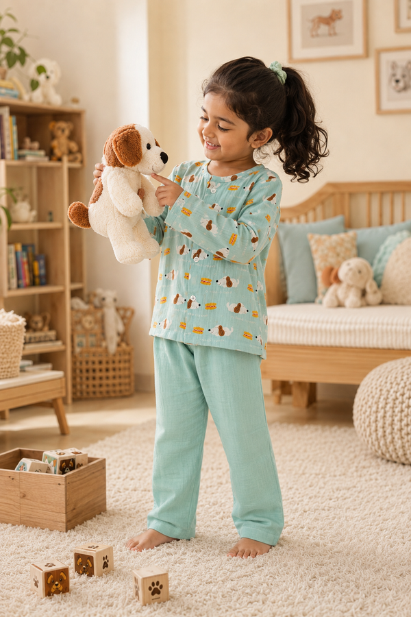 Hungry Me| Premium Crinkled Double Layered Soft Unisex Muslin Set for New Born to 6 Years