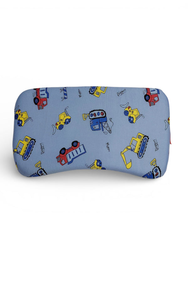 Curve Contour Memory Foam Kids Pillow |Toddler Memory Foam Pillow for 12 Months Plus - Blue Transformer