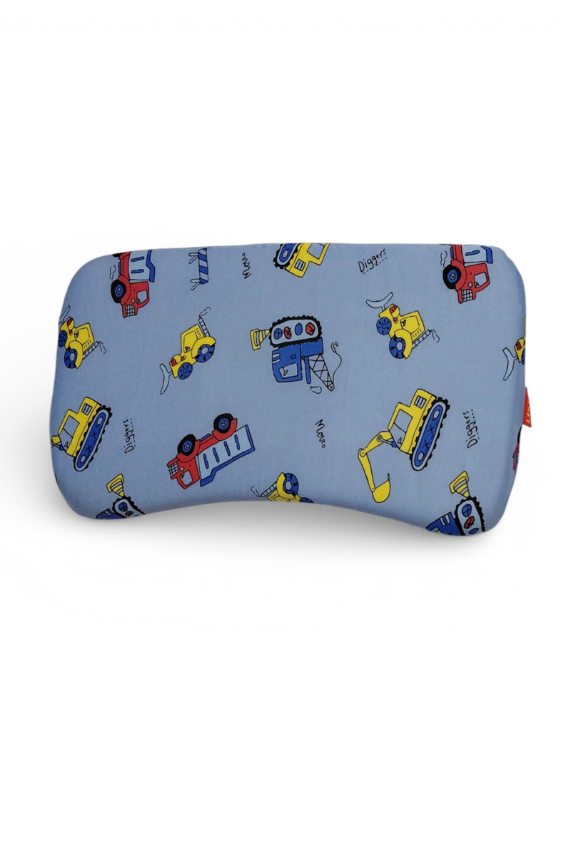 Curve Contour Memory Foam Kids Pillow |Toddler Memory Foam Pillow for 12 Months Plus - Blue Transformer