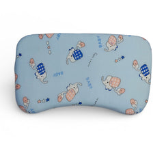 Curve Contour Memory Foam Kids Pillow |Toddler Memory Foam Pillow for 12 Months Plus - Elli Blue