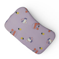 Curve Contour Memory Foam Kids Pillow |Toddler Memory Foam Pillow for 12 Months Plus - Mauve Tulip