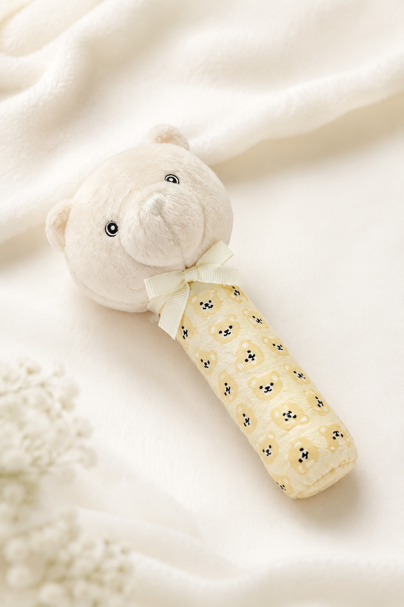Smiley Bear - Soft Plush Rattle Toy for Kids | Premium High Quality