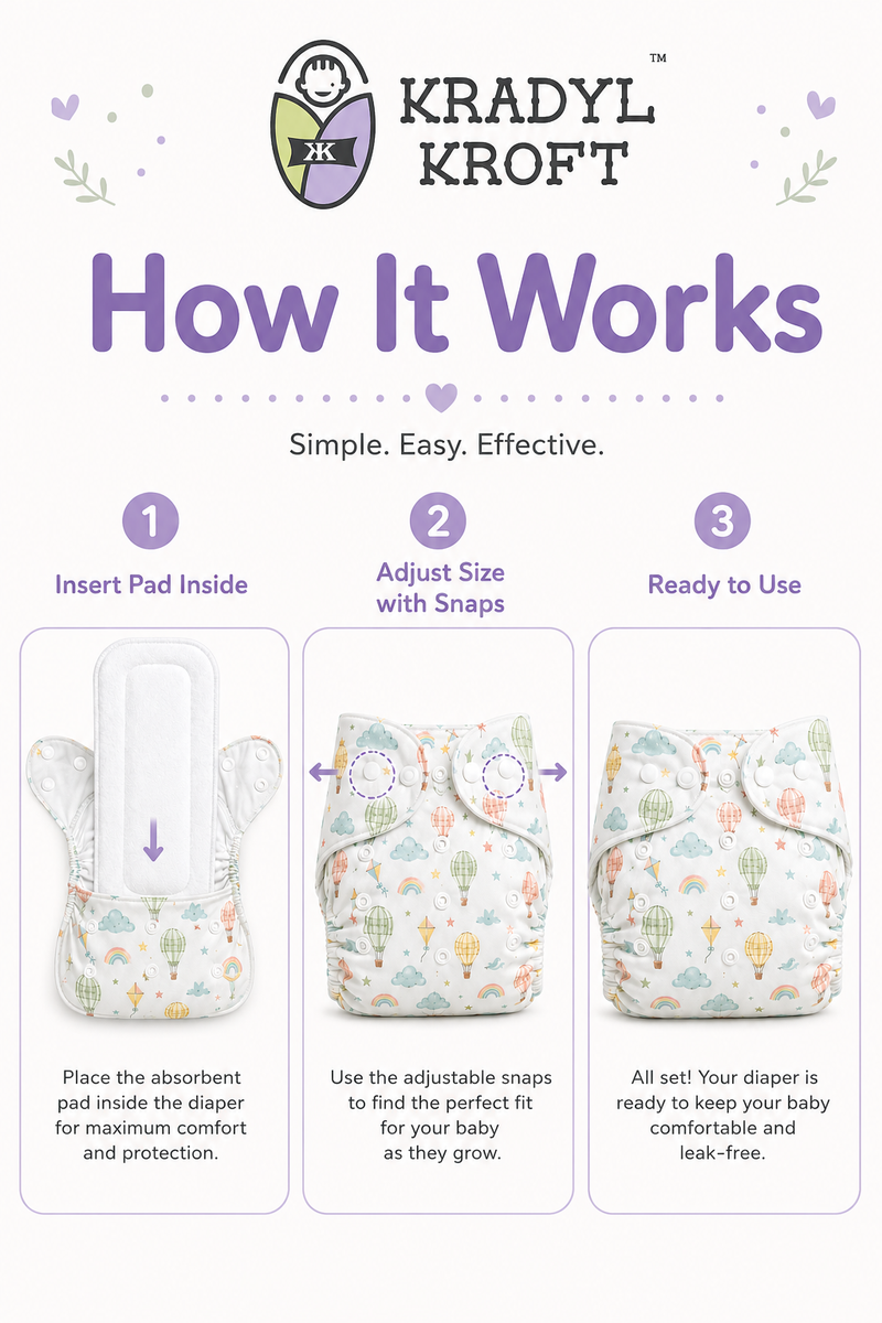 Adjustable Reusable Diaper Pant -Lighthouse