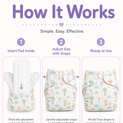 Adjustable Reusable Diaper Pant -Lighthouse