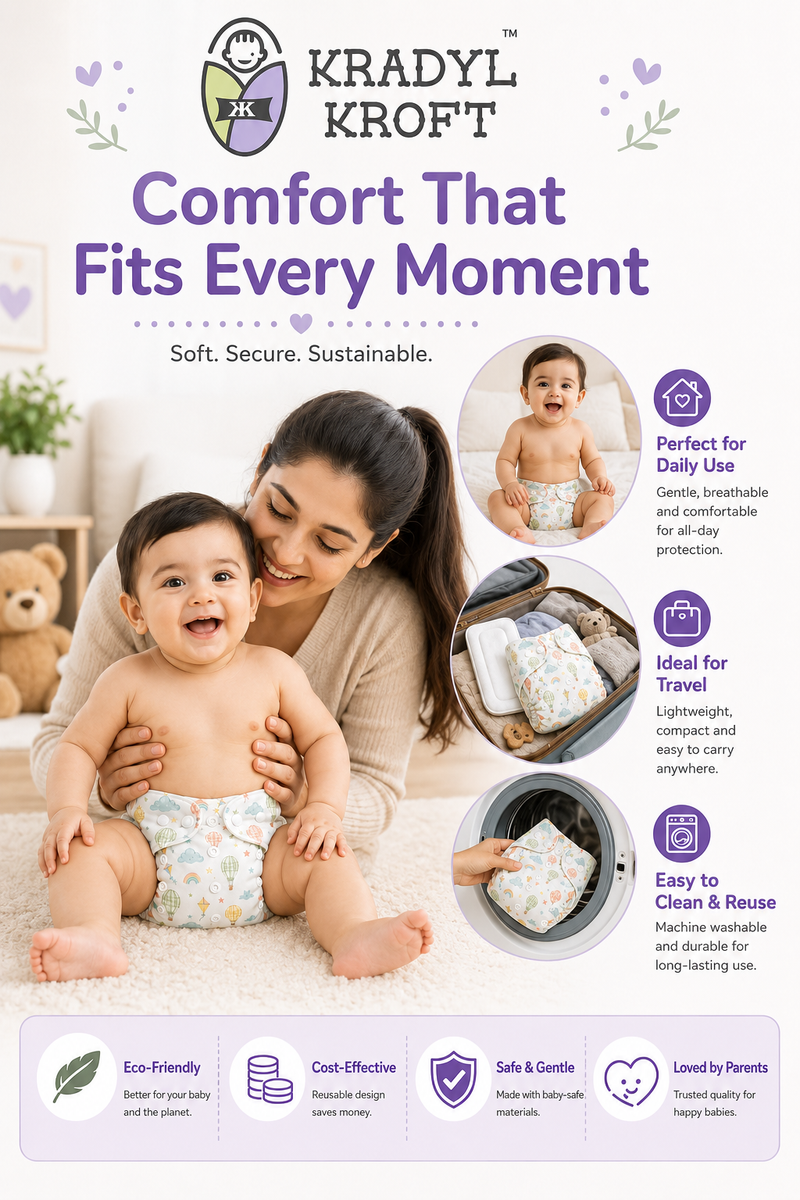 Adjustable Reusable Diaper Pant -Lighthouse