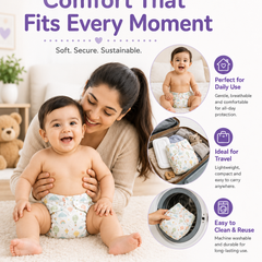 Adjustable Reusable Diaper Pant -Lighthouse