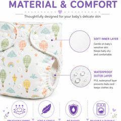 Adjustable Reusable Diaper Pant -Lighthouse